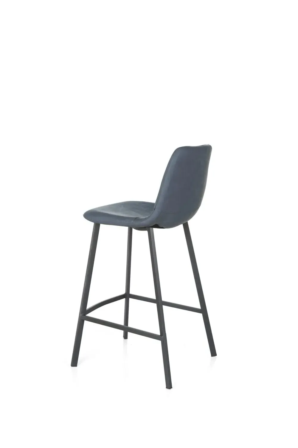 Ryan Counter Stool Set of 2 - Blue, PU Leather