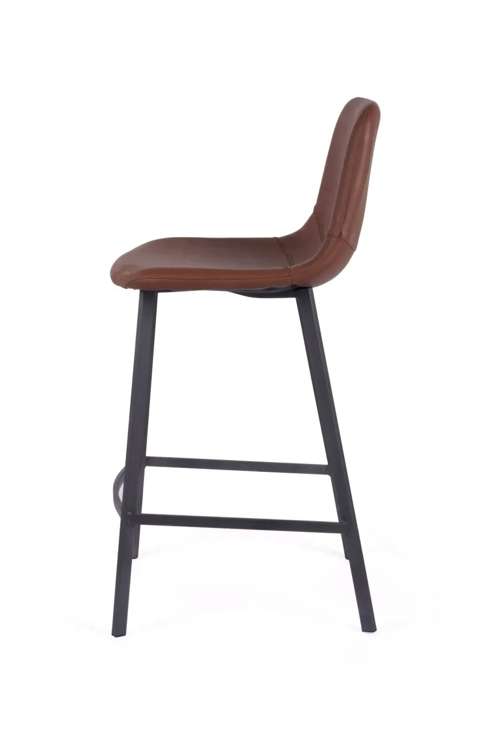 Ryan Counter Stool Set of 2 - Cognac, PU Leather