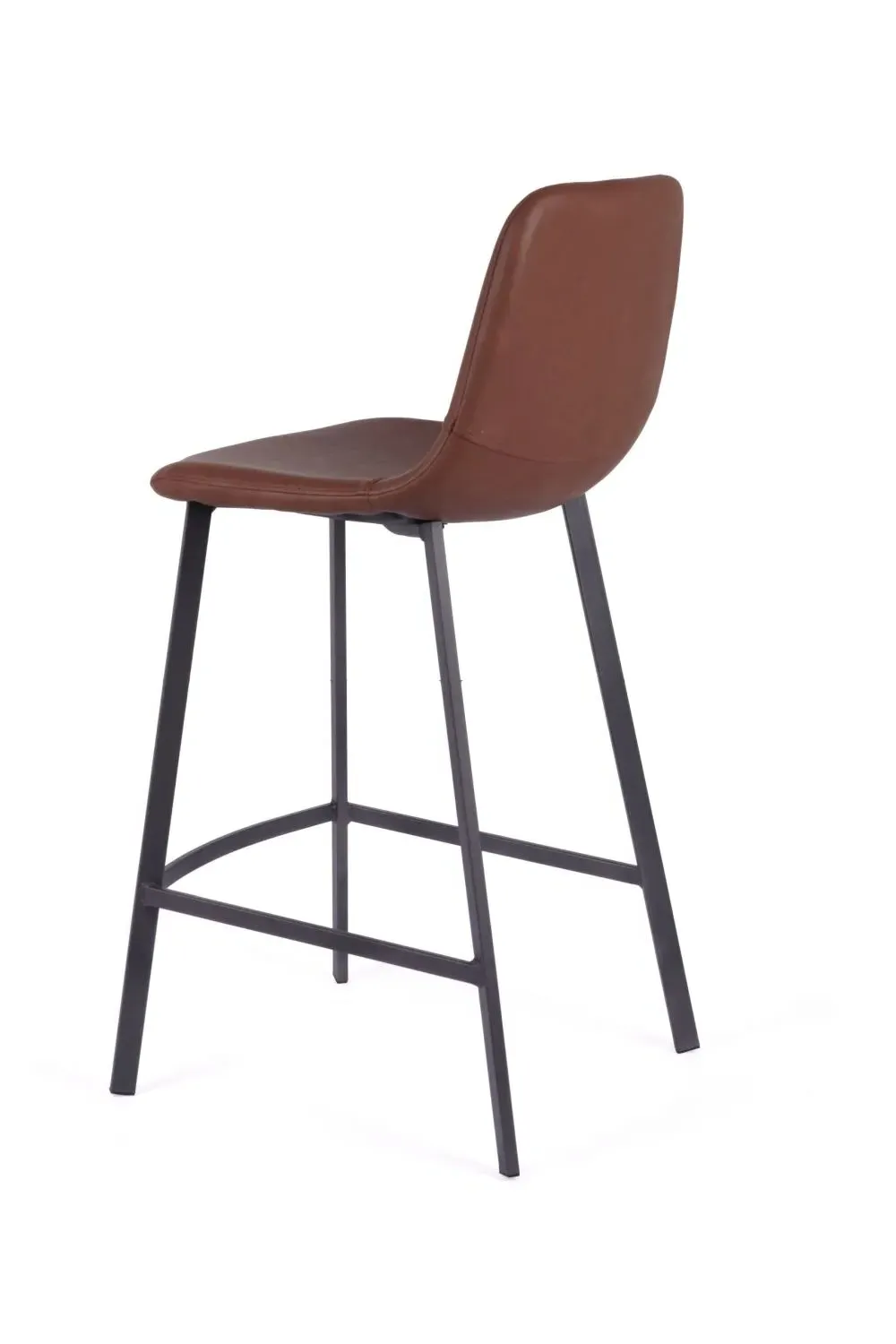 Ryan Counter Stool Set of 2 - Cognac, PU Leather
