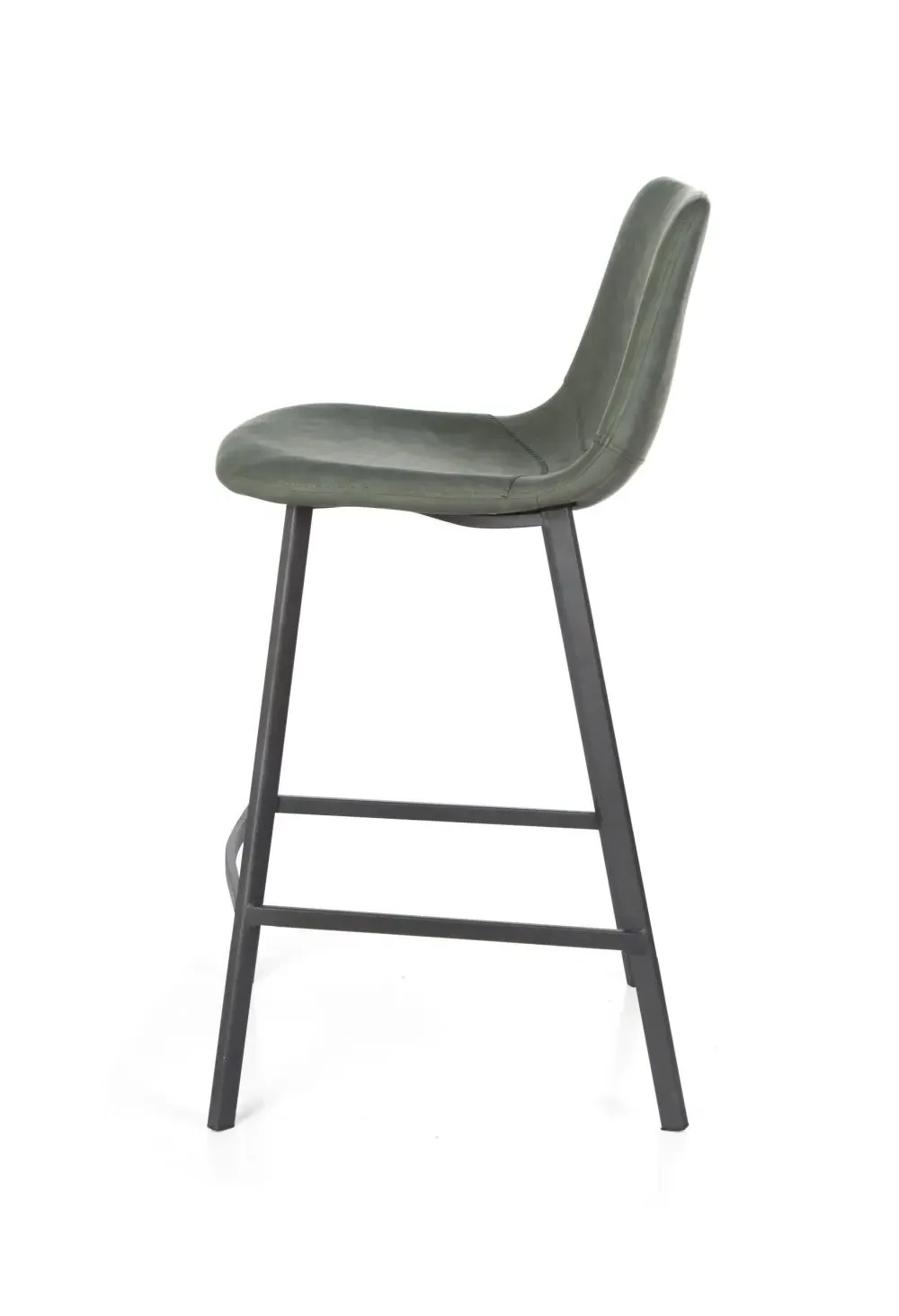 Ryan Counter Stool Set of 2 - Green, PU Leather