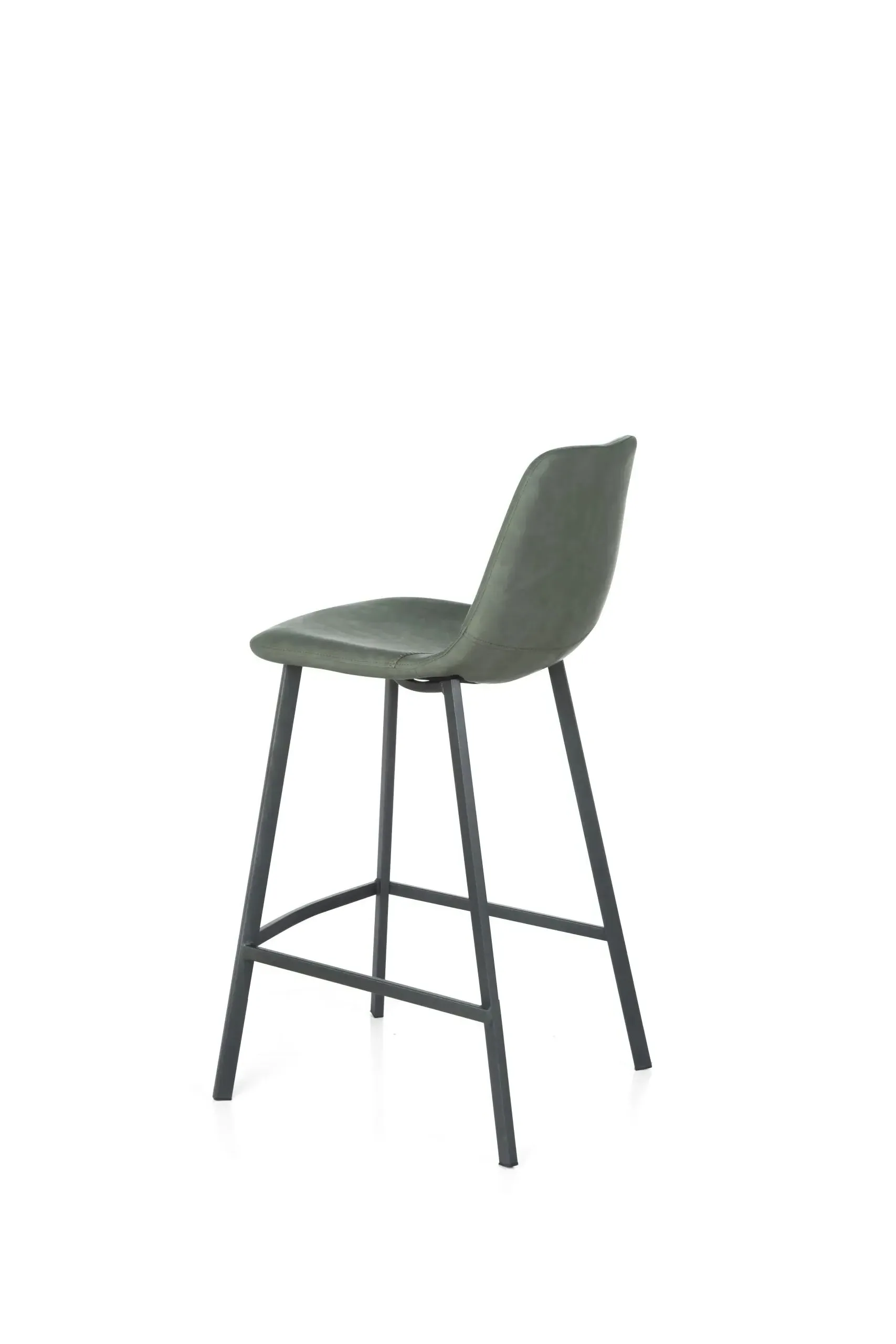 Ryan Counter Stool Set of 2 - Green, PU Leather