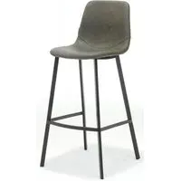 Ryan Counter Stool Set of 2 - Taupe, PU Leather