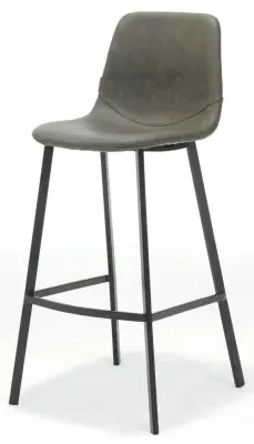 Ryan Counter Stool Set of 2 - Taupe, PU Leather