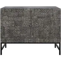 Sahara 2 Door Sideboard - Black Washed, Mango Wood