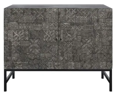 Sahara 2 Door Sideboard - Black Washed, Mango Wood image
