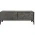 Sahara Carved Mango Wood TV Unit with Sliding Door - Black Washed