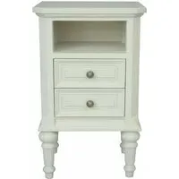 Solana 2 Drawer Bedside Cabinet - Lime White