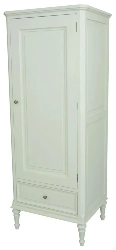 Solana French 1 Door 1 Drawer Wardrobe - Lime White