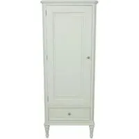 Solana French 1 Door 1 Drawer Wardrobe - Lime White