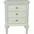 Solana French 3 Drawer Bedside Cabinet - Lime White