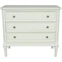 Solana French 3 Drawer Chest - Lime White