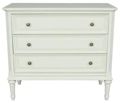 Solana French 3 Drawer Chest - Lime White