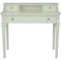 Solana French 3 Drawer Writing Desk - Lime White