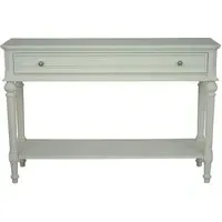 Solana French Large 1 Drawer Console Table - Lime White