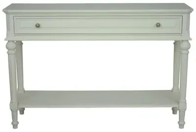 Solana French Large 1 Drawer Console Table - Lime White