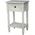 Yaurel French 1 Drawer Side Table - Off White