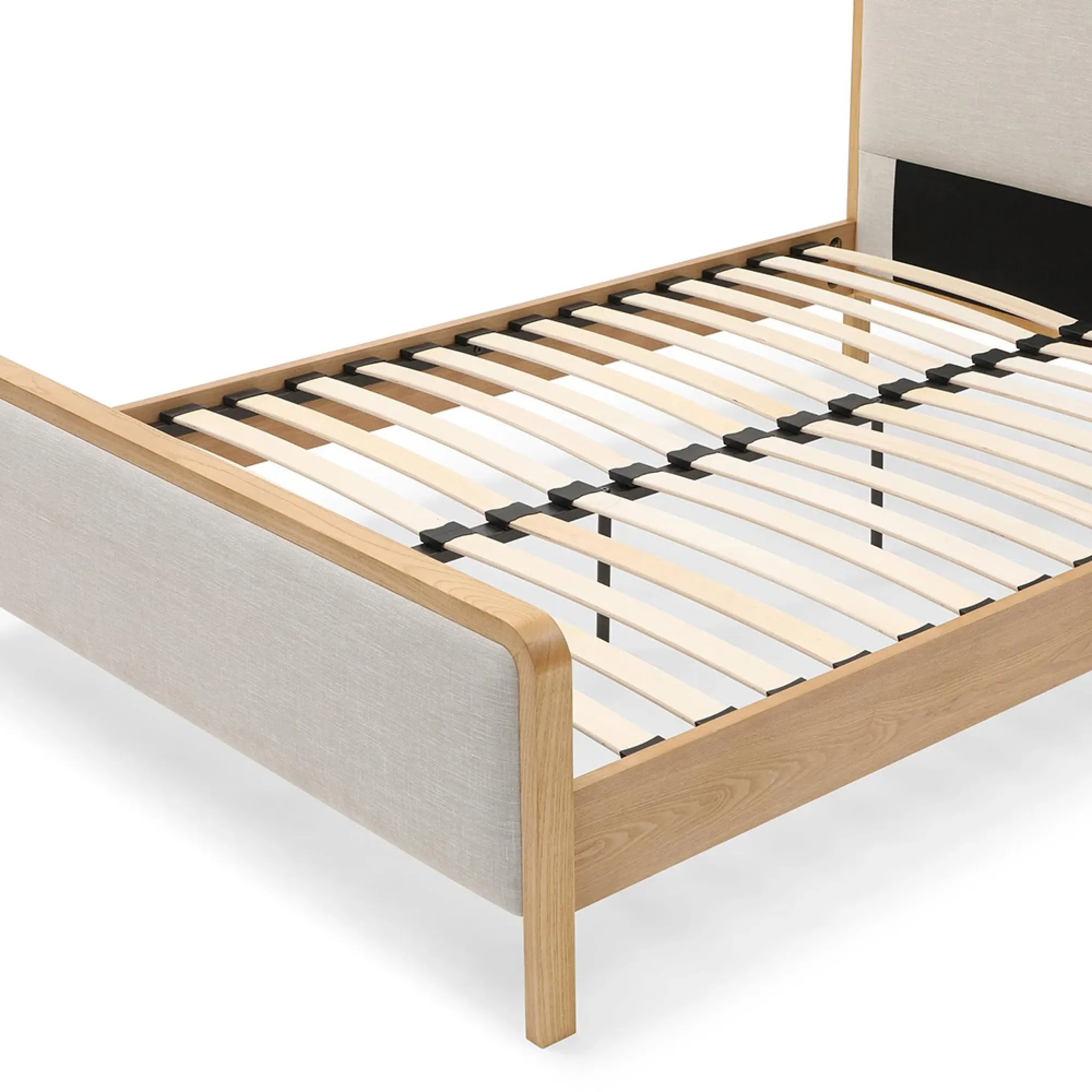 Archie Upholstered Bed - Grey