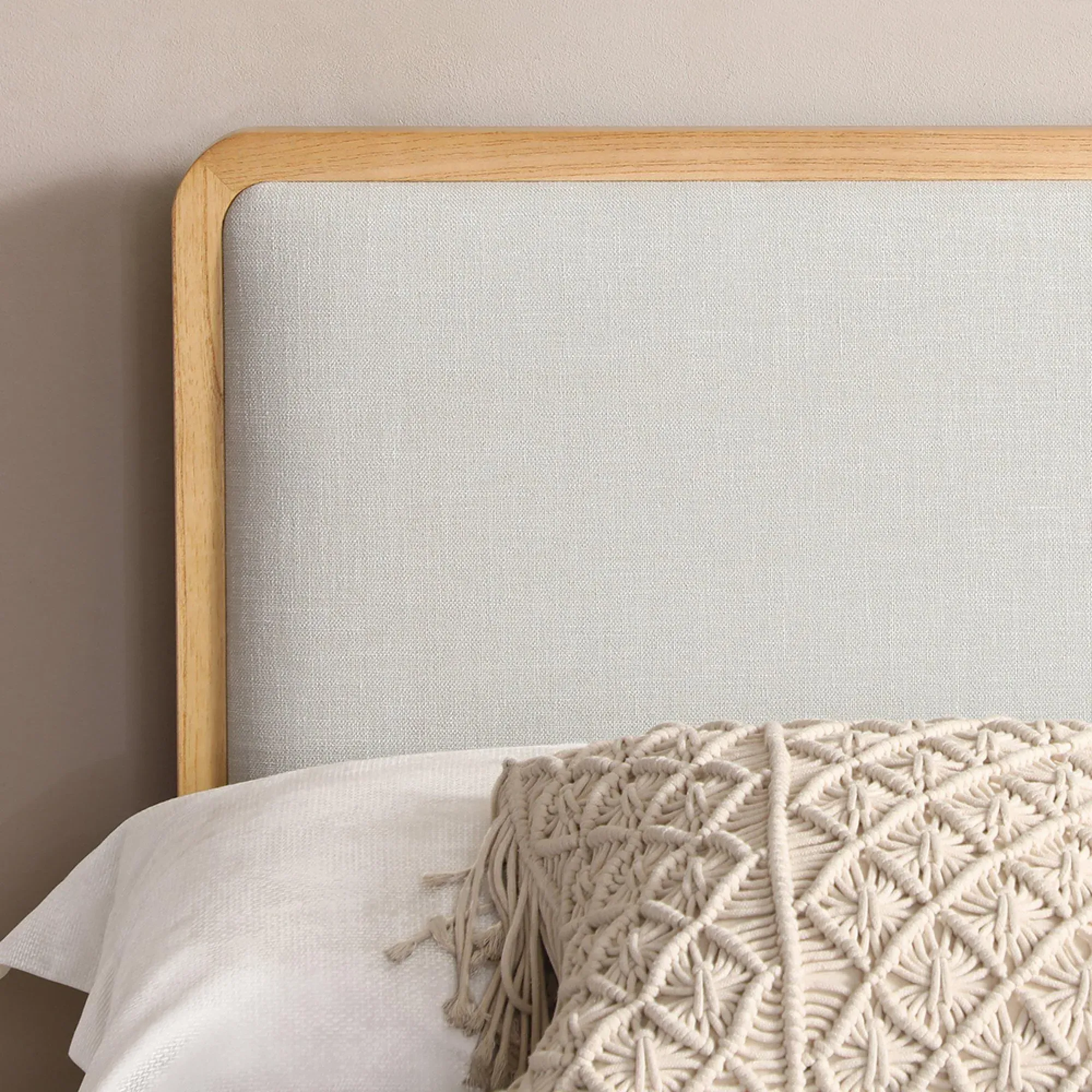 Archie Upholstered Bed - Grey