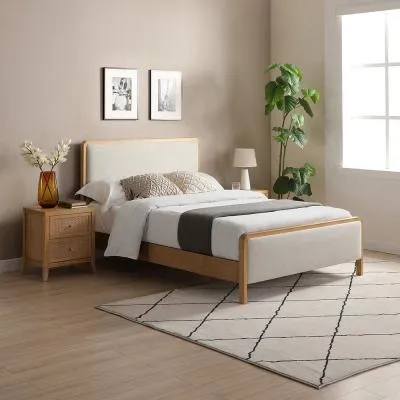 Archie Upholstered Bed - Grey image