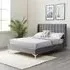 Avery Athena Bed Frame - Grey, Velvet