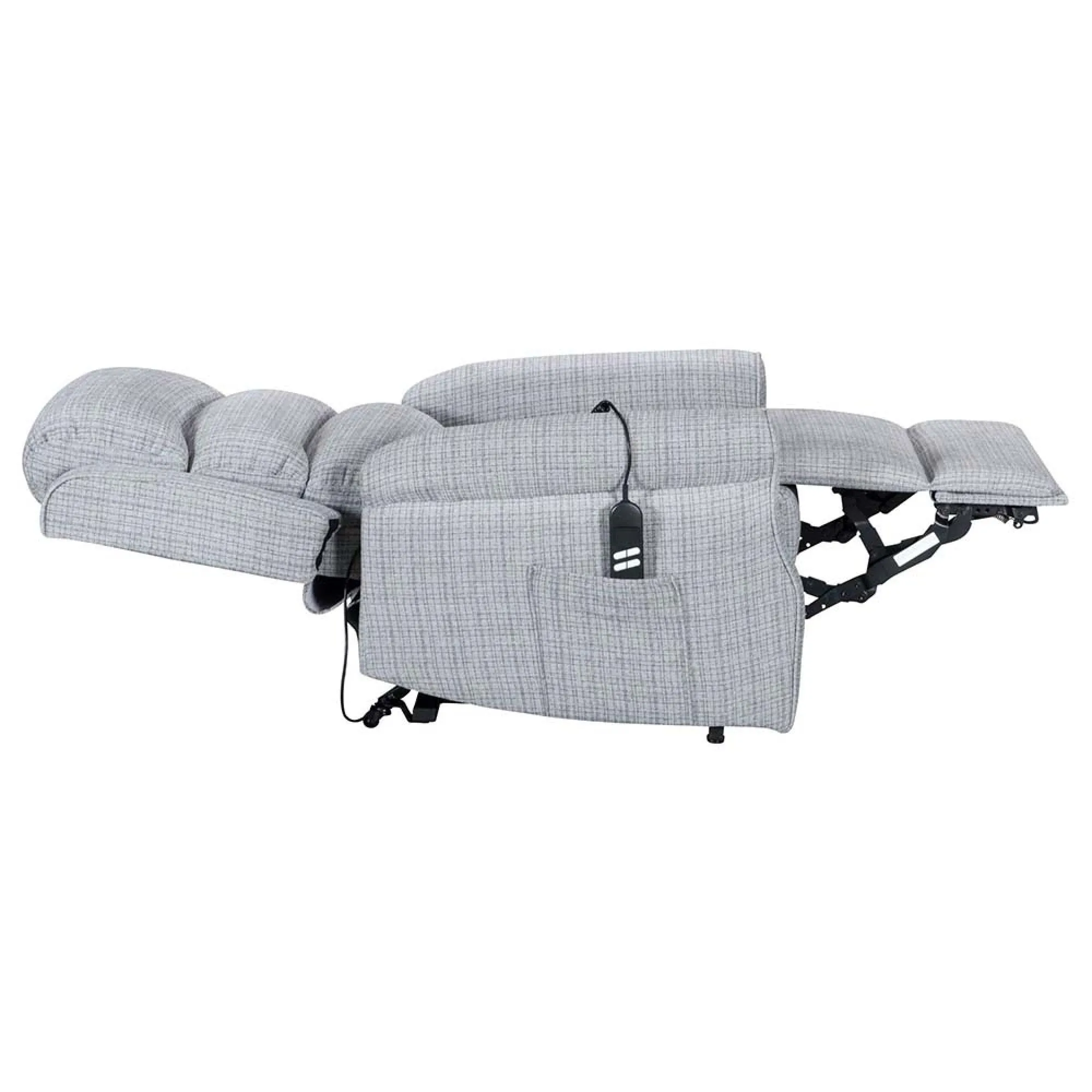 Baxter Hebe Electric Recliner Chair - Grey, Chenille