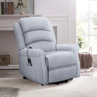 Baxter Hebe Electric Recliner Chair - Grey, Chenille