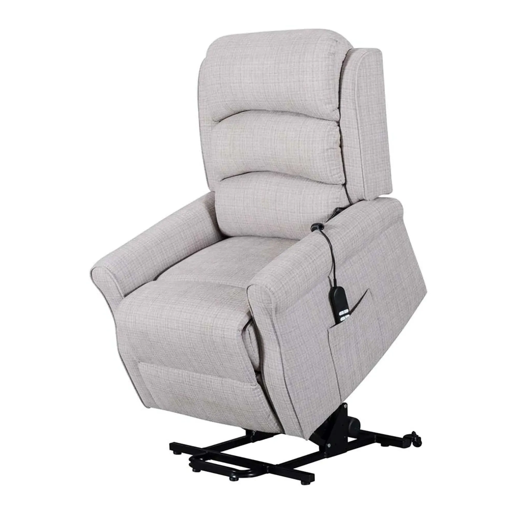 Baxter Hebe Electric Recliner Chair - Natural, Chenille