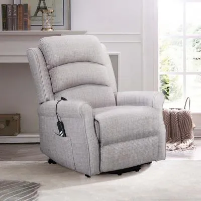 Baxter Hebe Electric Recliner Chair - Natural, Chenille