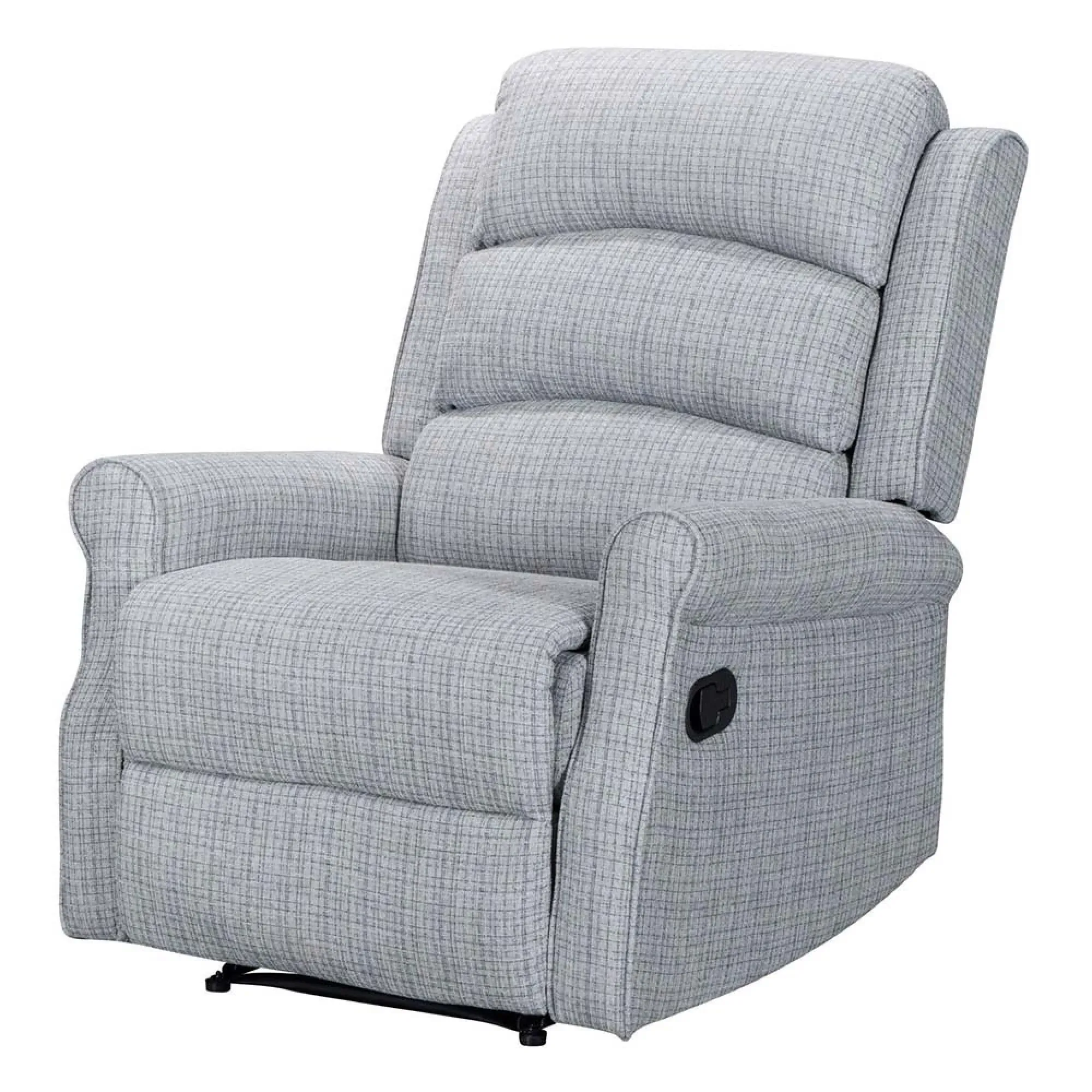 Baxter Hebe Manual Recliner Chair - Grey, Chenille