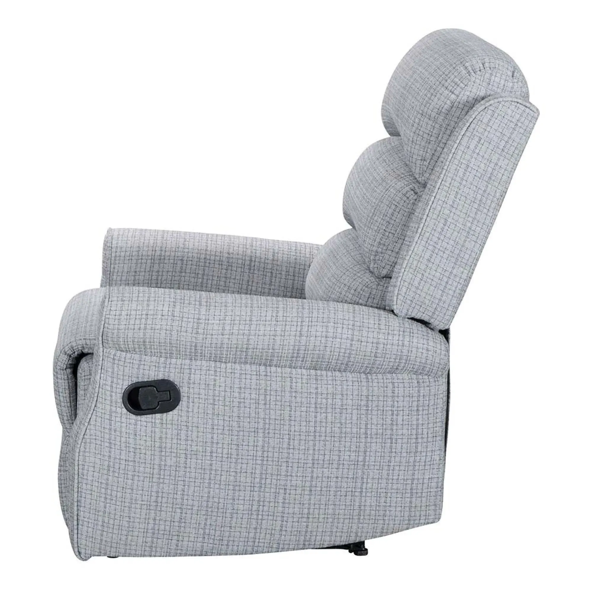 Baxter Hebe Manual Recliner Chair - Grey, Chenille