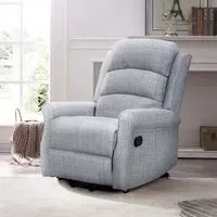 Baxter Hebe Manual Recliner Chair - Grey, Chenille