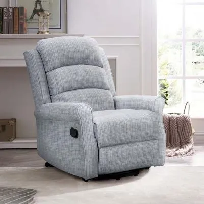 Baxter Hebe Manual Recliner Chair - Grey, Chenille image