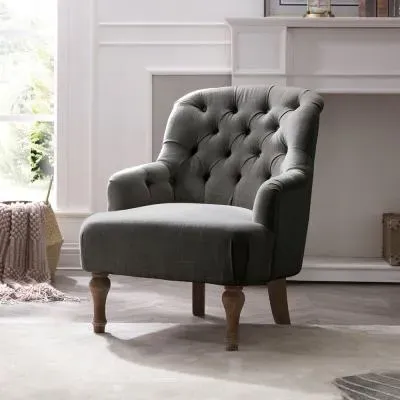 Bianca Antheia Armchair - Charcoal, Linen image