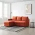 Blaire Athena Corner Sofa Bed - Burnt Orange, Velvet