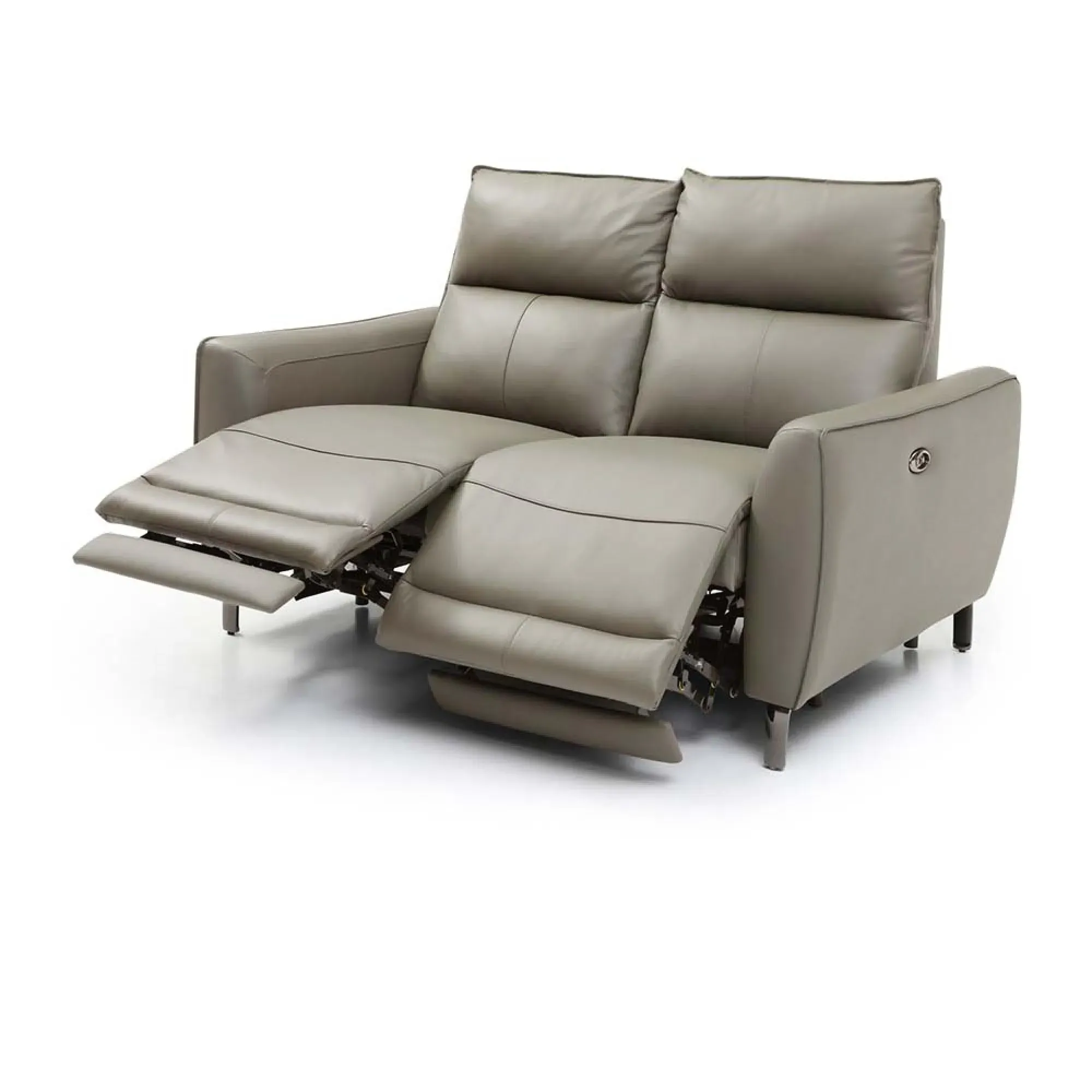 Brooke 2-Seater Electric Recliner Sofa - Taupe, Leather