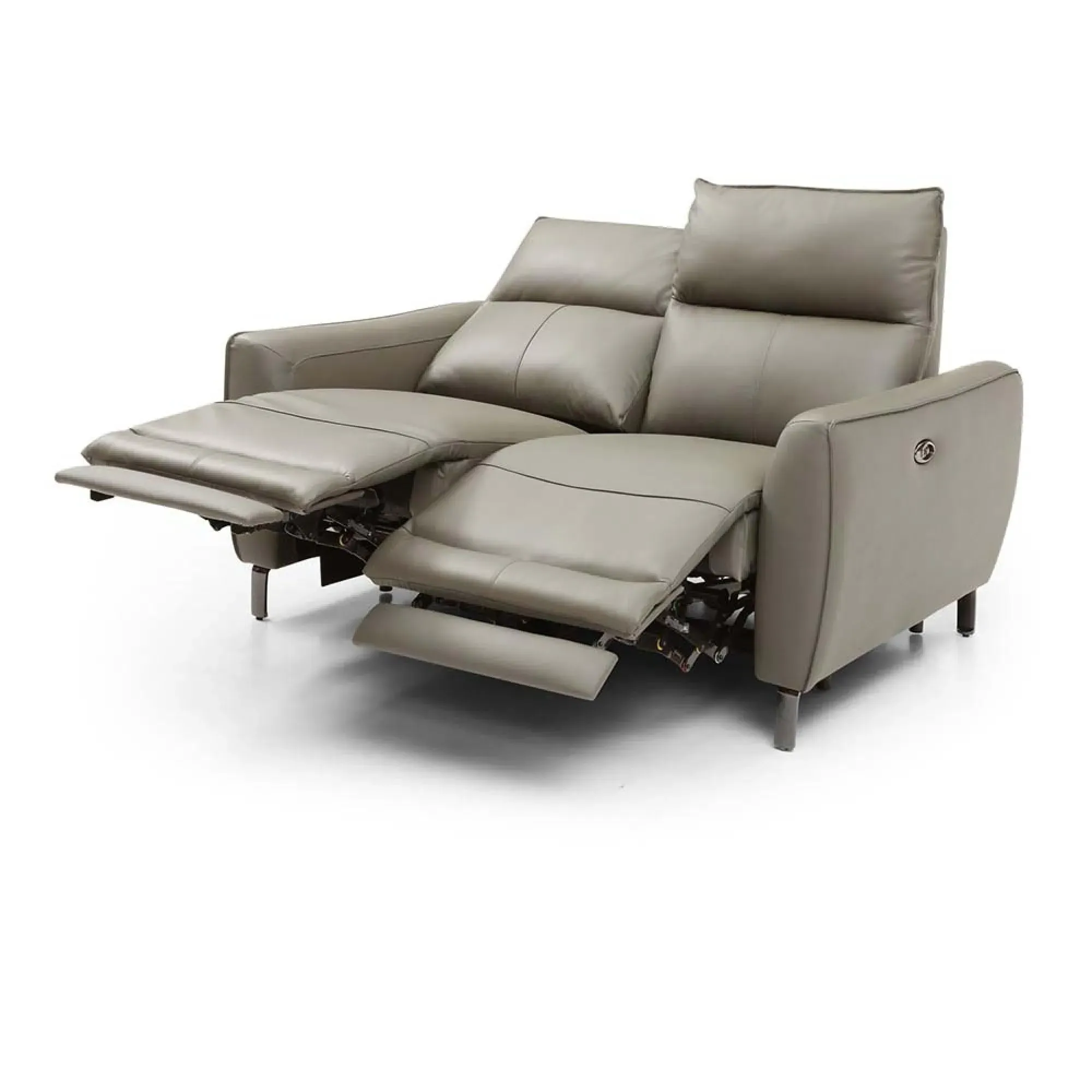 Brooke 2-Seater Electric Recliner Sofa - Taupe, Leather