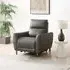 Brooke Electric Recliner Armchair - Grey, Leather