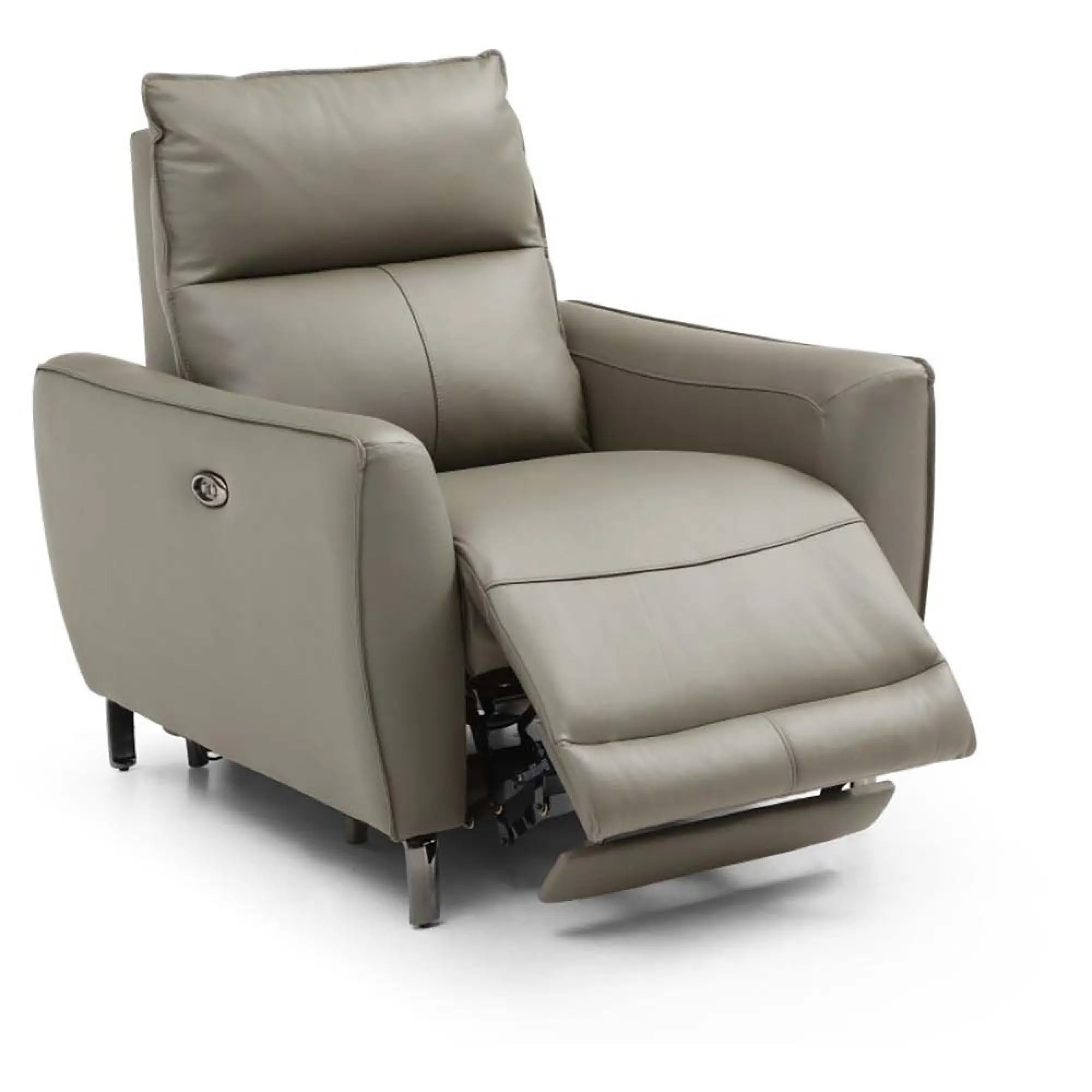 Brooke Electric Recliner Armchair - Taupe, Leather