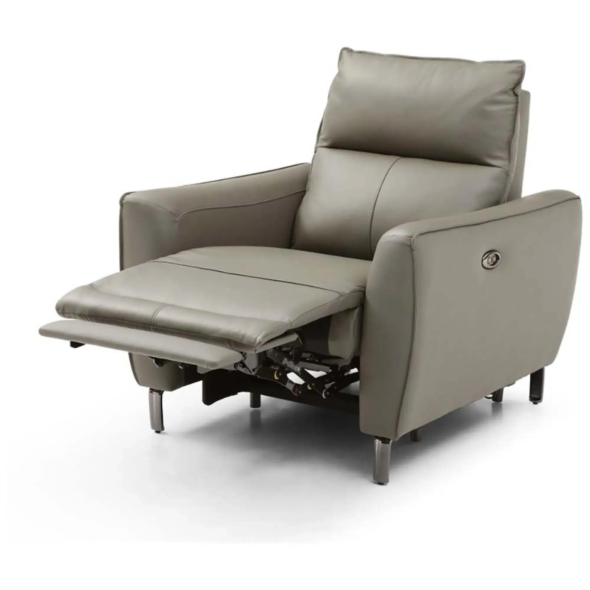 Brooke Electric Recliner Armchair - Taupe, Leather