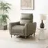 Brooke Electric Recliner Armchair - Taupe, Leather
