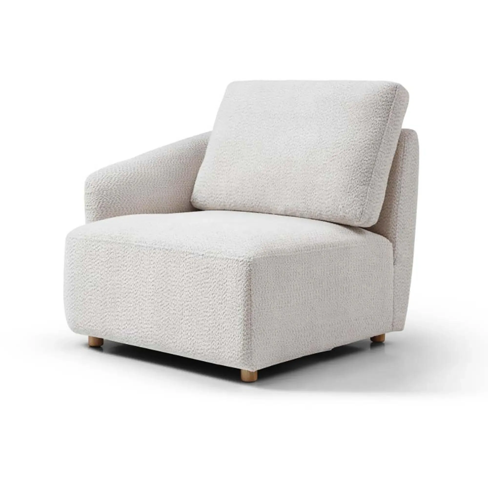 Como 3-Seater Modular Sofa - Natural, Boucle