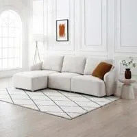 Como 3-Seater Modular Sofa - Natural, Boucle
