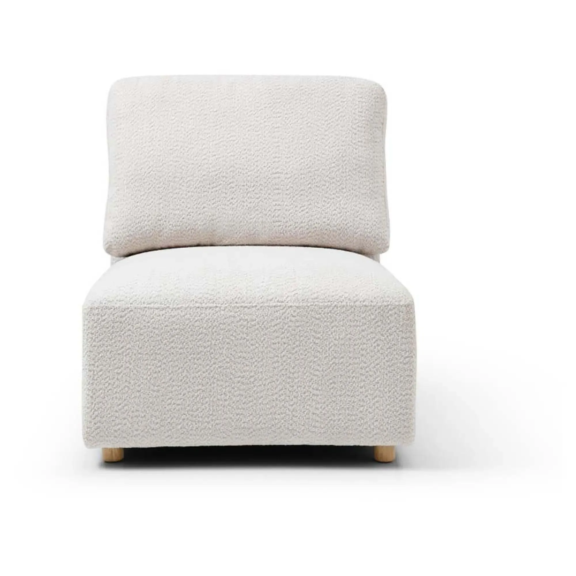 Como Armless Chair - Natural, Boucle