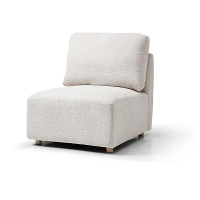 Como Armless Chair - Natural, Boucle image