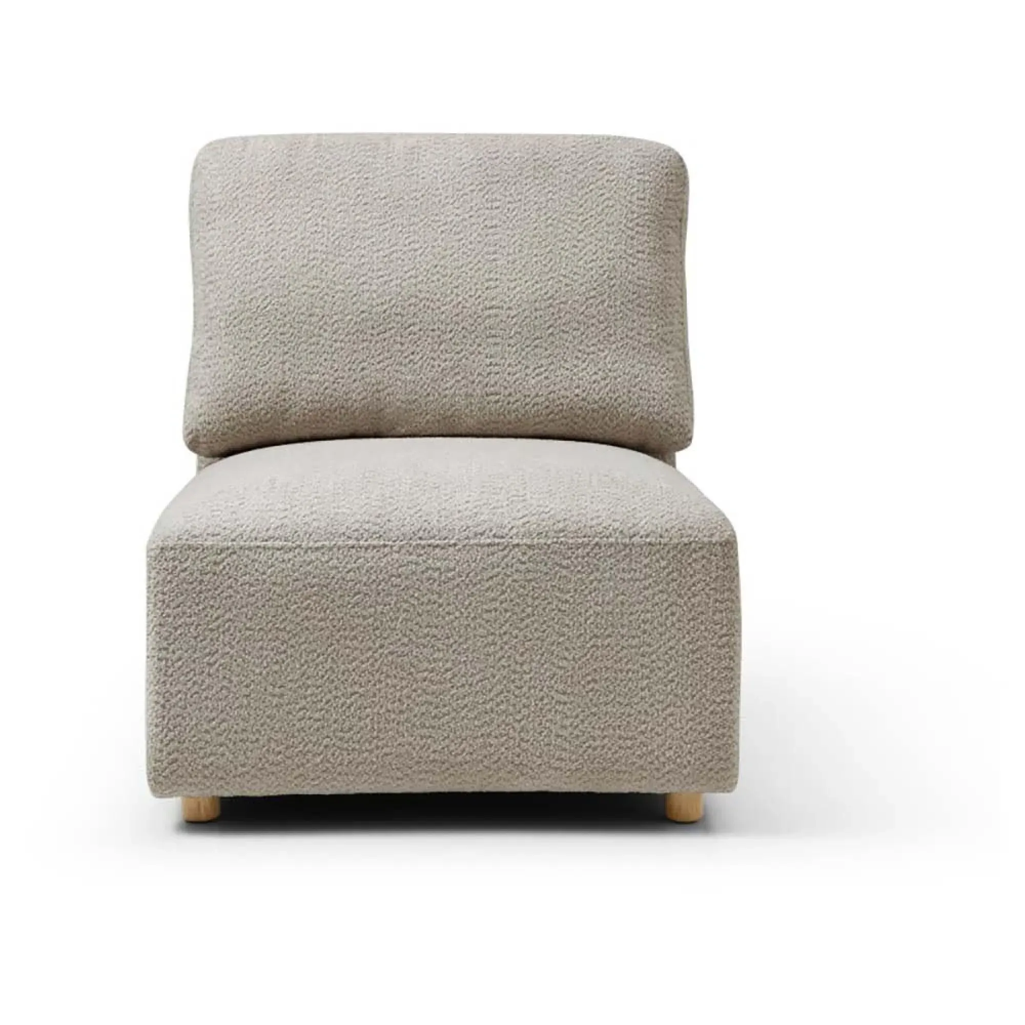 Como Armless Chair - Taupe, Boucle