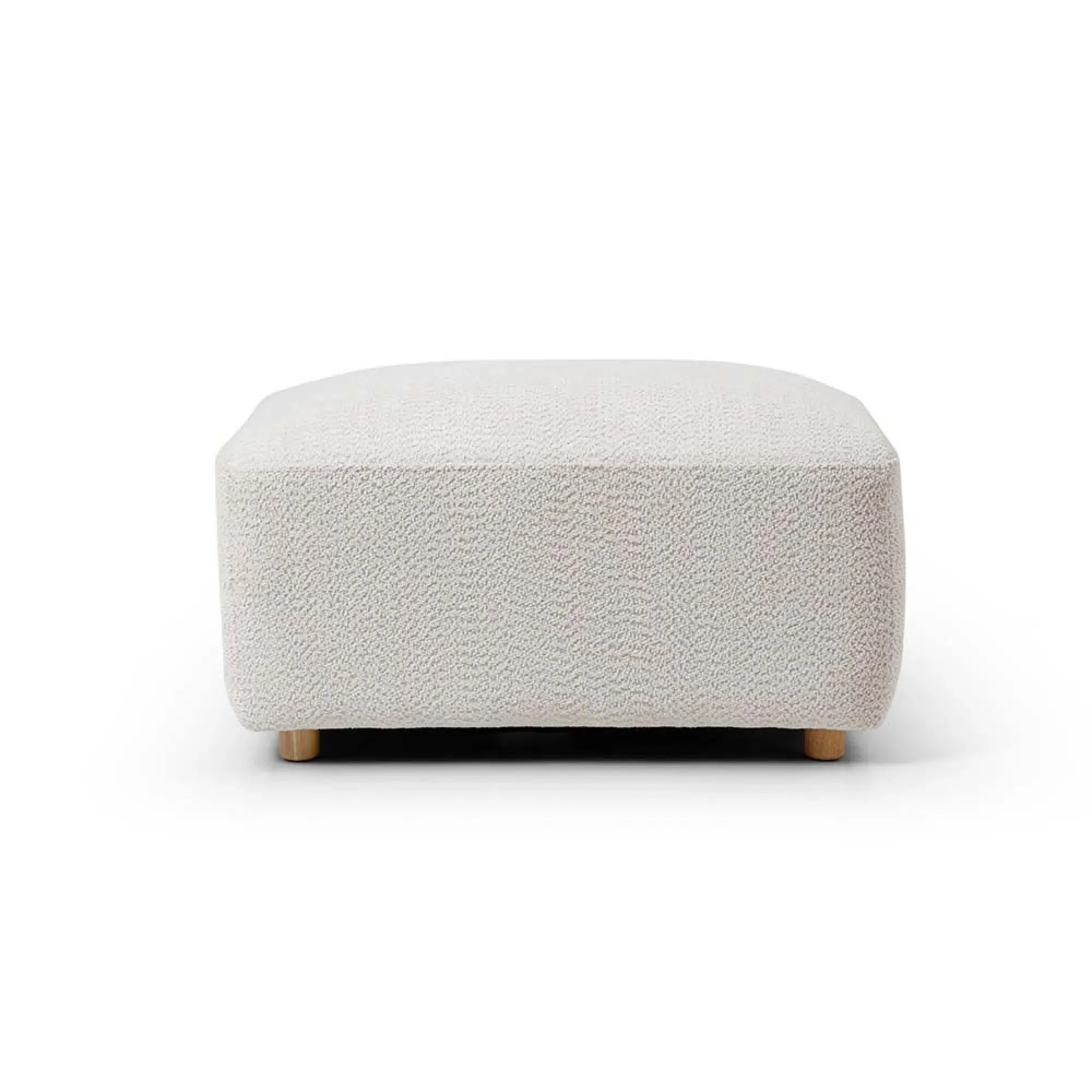 Como Footstool - Natural, Boucle Fabric