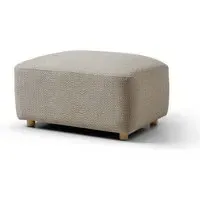 Como Footstool - Taupe, Boucle Fabric