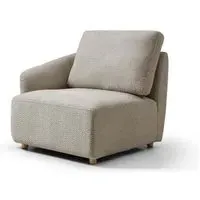 Como Right Hand Facing End Chair - Taupe, Boucle
