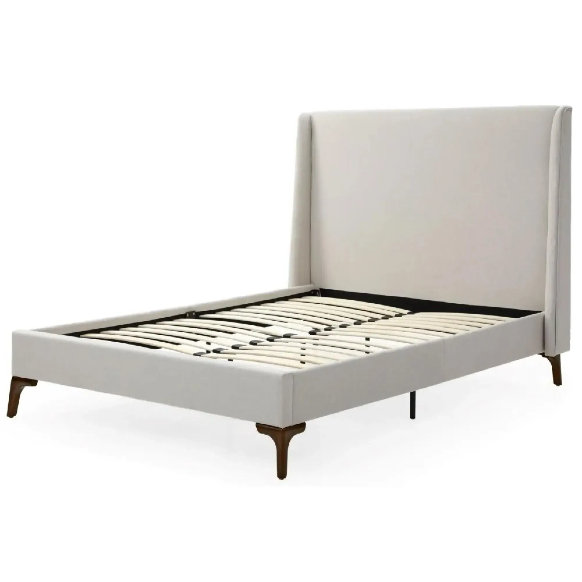 Denver Upholstered Bed - Natural Stone, Fabric