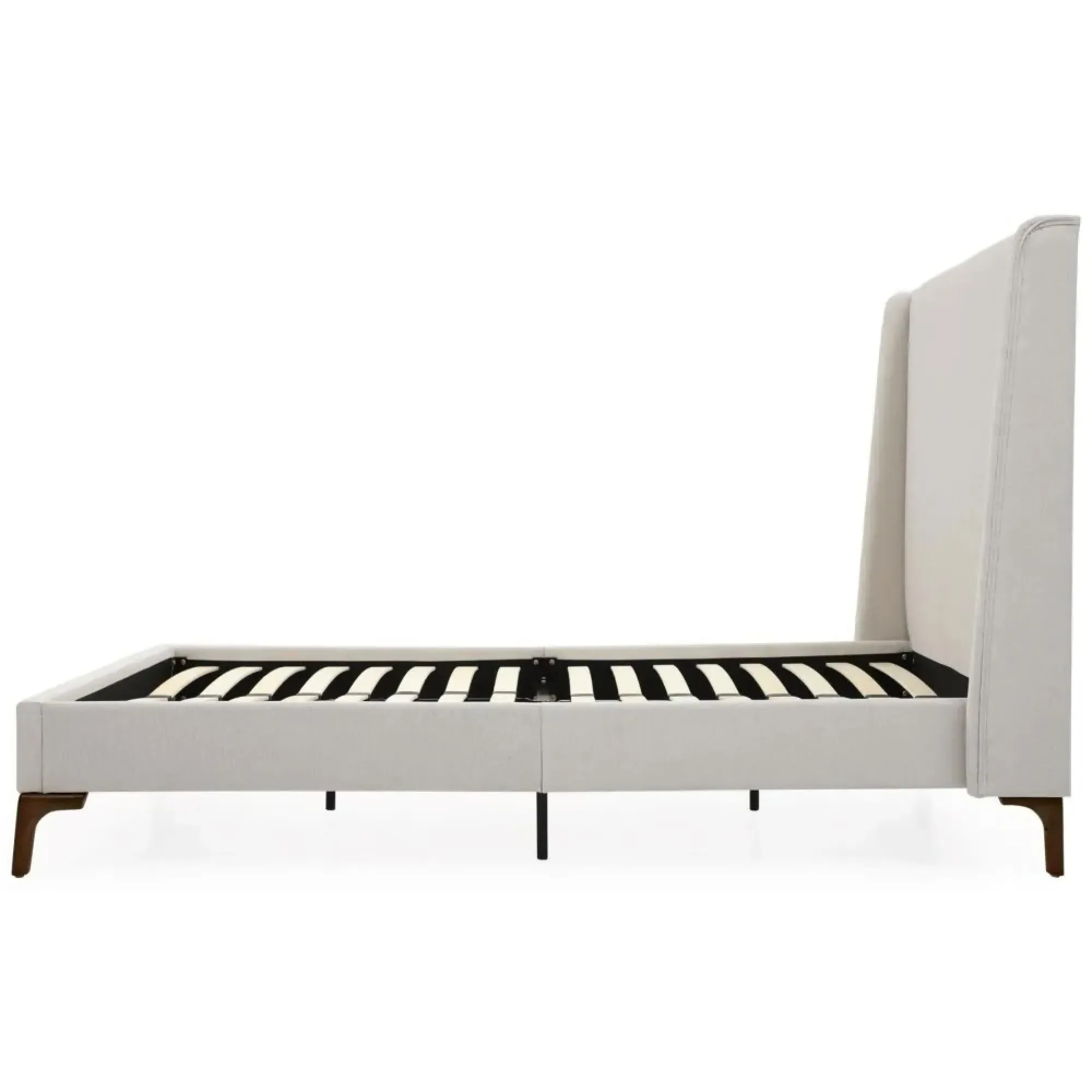 Denver Upholstered Bed - Natural Stone, Fabric
